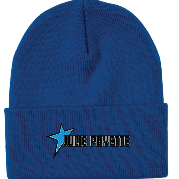 Julie Payette Embroidered Knit Cuff Toque