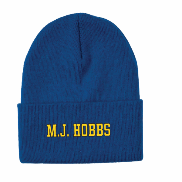 MJ HOBBS Embroidered Knit Cuff Toque